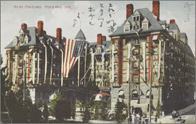 絵葉書：Hotel Portland, Portland, Ore.