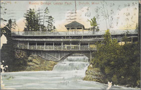 絵葉書：Rustic Bridge. Lester Park, Duluth, Minn.