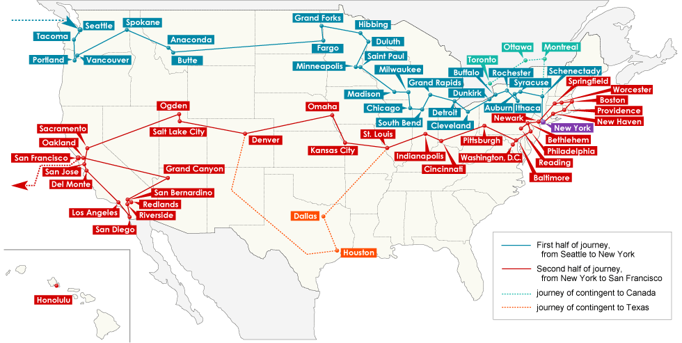 the U.S. map