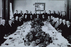 American businessmen in San Francisco, shortly before leaving the United States to go to Japan to give encouragement, November 9, 1923