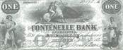 「ネブラスカ・フォンテネル・ベルビュー銀行1ドル札紙幣」1856年