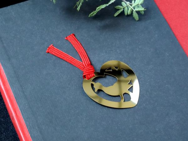 渋沢史料館オリジナルブックマーク(ハート文様)